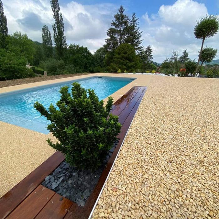Osé Loisirs : sol drainant hydroway pour piscine Camping