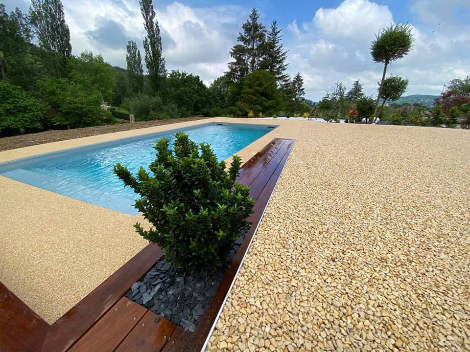 Osé Loisirs : sol drainant hydroway pour piscine Camping